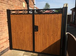 Double Gate- FDW9 UPVC Golden Oak