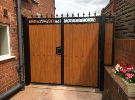Double Gate- FDW2 UPVC Golden Oak