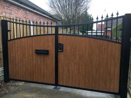 Double Gate- FDW8 UPVC Golden Oak