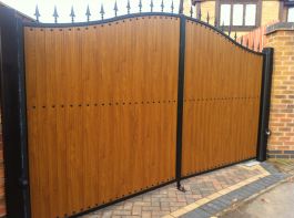 Double Gate- FDW3 UPVC Golden Oak