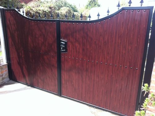 Click Here To Enlarge This Photo Of Double Gate- FDW5 UPVC Rose Wood