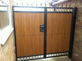 Double Gate- FDW7 UPVC Golden Oak